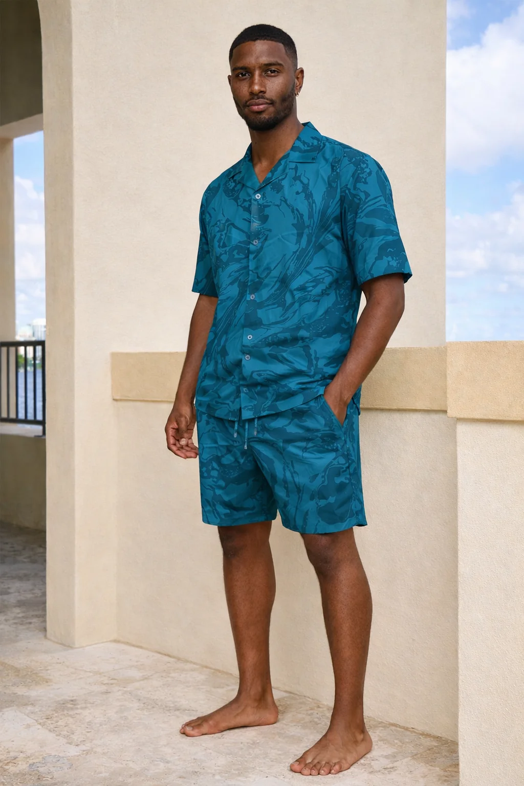 DAMON SHIRT-BLUE PRINT