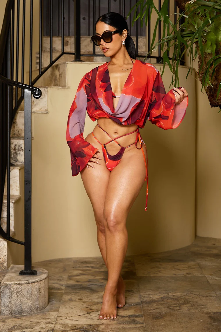 INES TOP-RED PRINT - Image 2