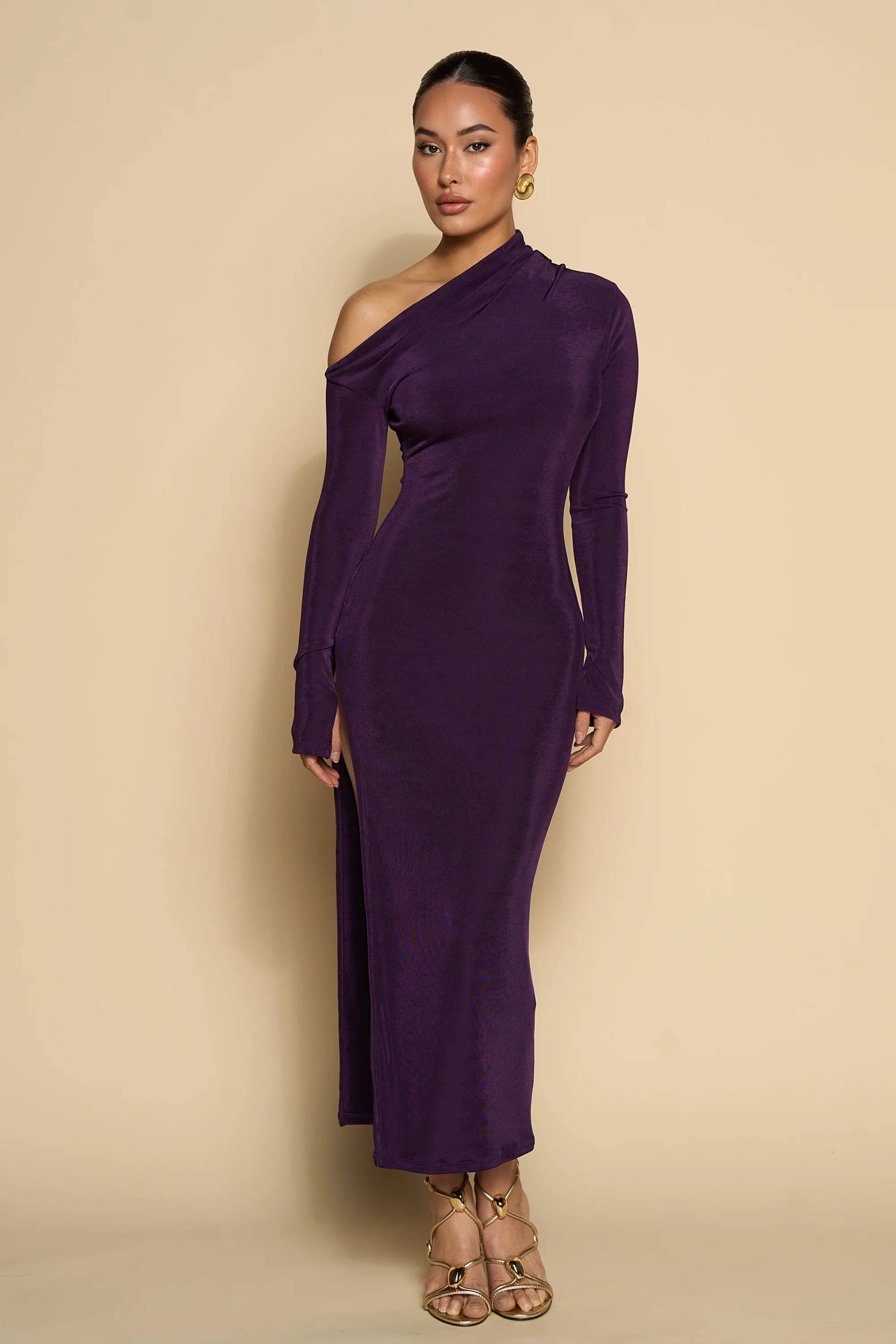 RIDIA DRESS-PLUM - Image 3
