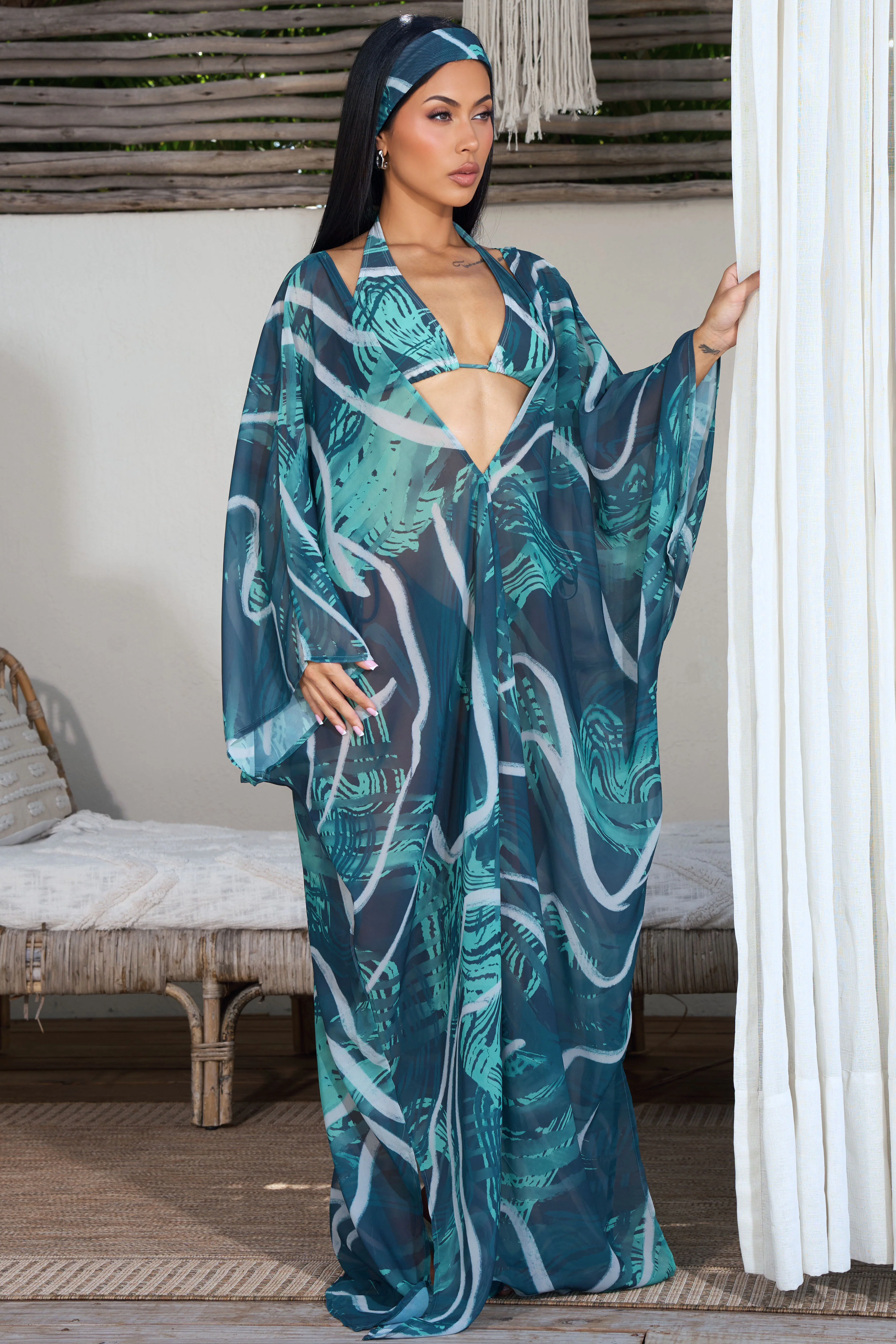 SANTANA KAFTAN-GREEN